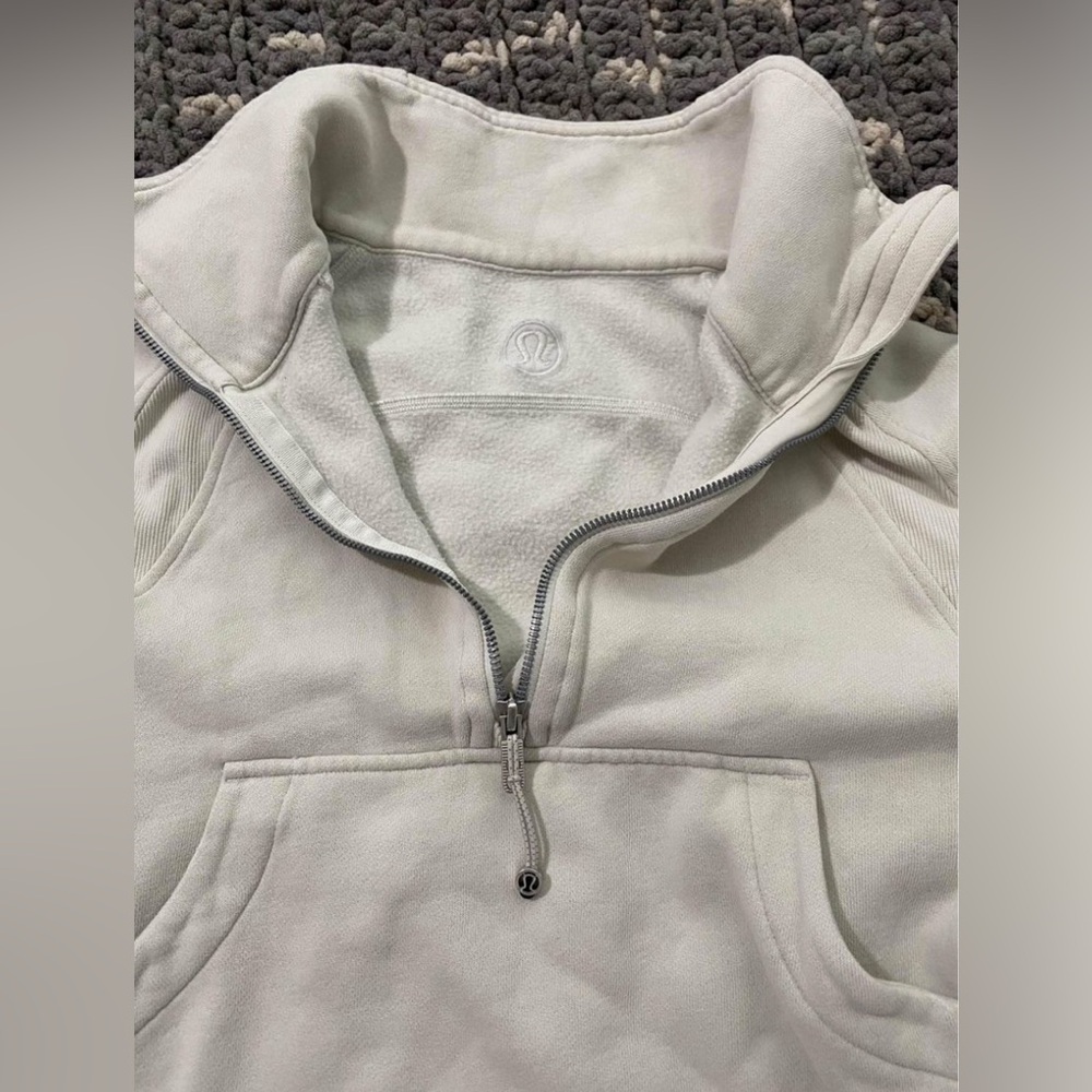 Scuba oversized Funnel-neck half zip